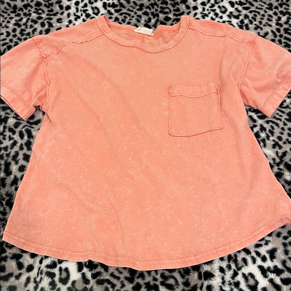 New In Coral Relaxed Tee S